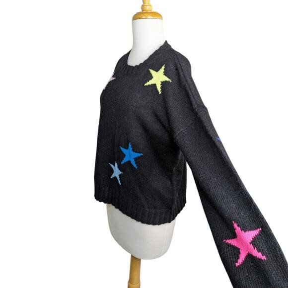 Rails Perci Star Print Sweater Small Wool Alpaca Cashmere Multicolor Black Pullo - Picture 4 of 11